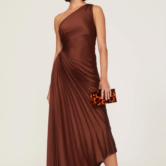 delfina pleated long asymmetric one-shoulder dress Delfina Alc Cut Out Dress Delfina Pleated Asymmetric Dress EvaChic
